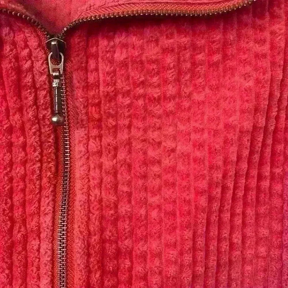 Woolrich Kinsdale Ruby Red Corduroy Full Zip 2291 Corduroy Jacket Women's Large - Picture 3 of 7